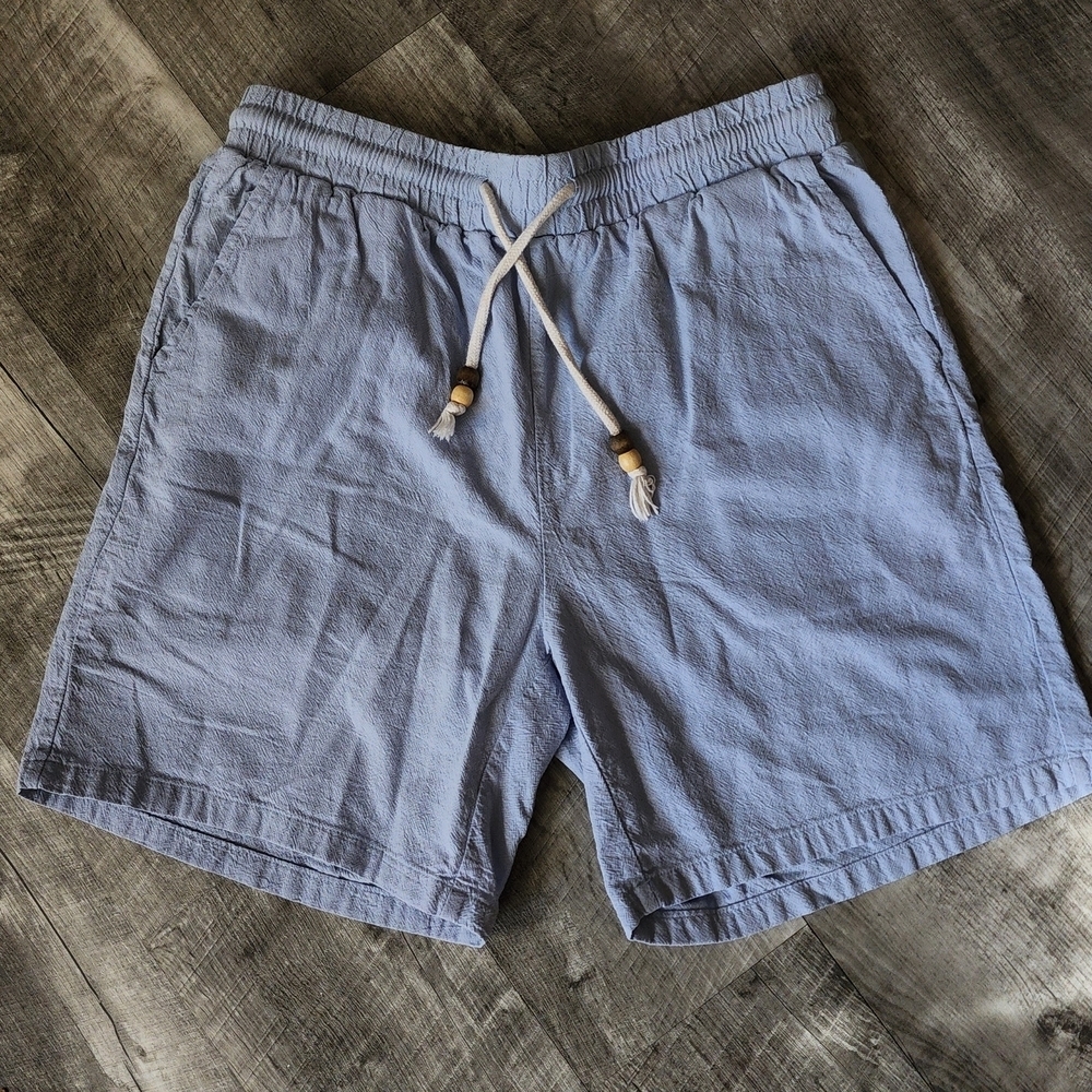 SHEIN Sky Blue Elastic Waist Shorts